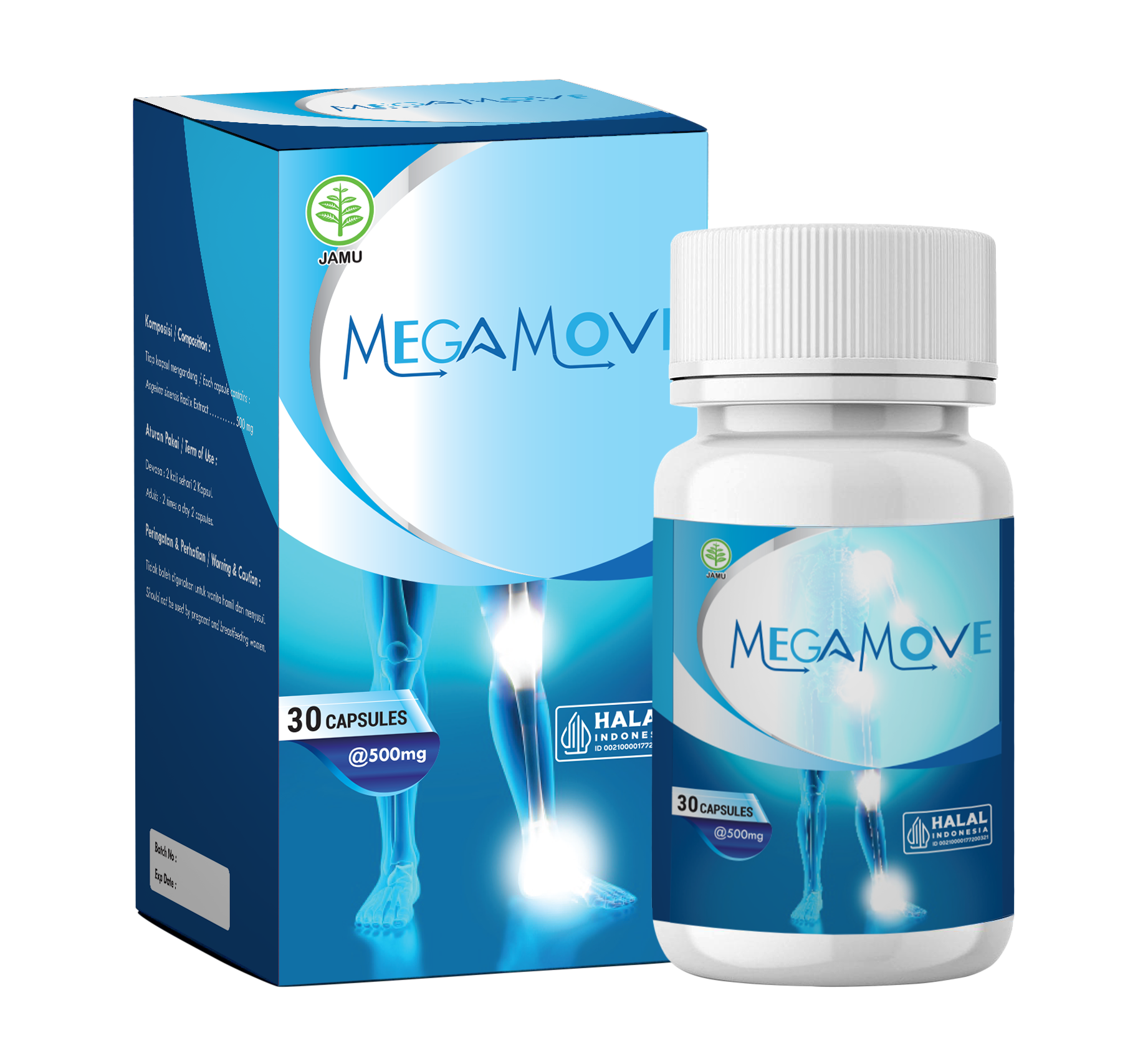 Megamove — suplemen herbal percayakan kenyamanan sendi